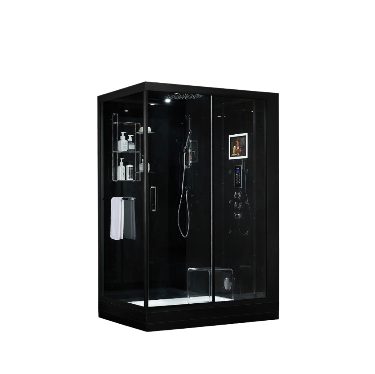 Platinum Black Anzio Steam Shower