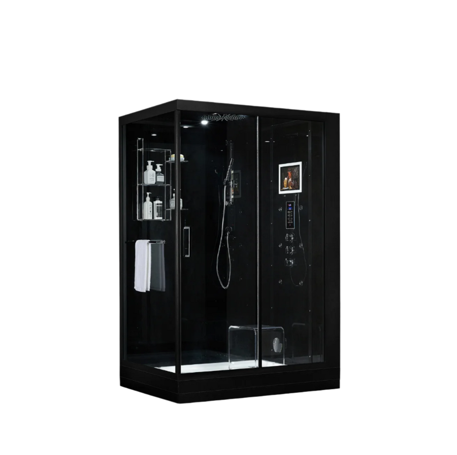 Platinum Black Anzio Steam Shower