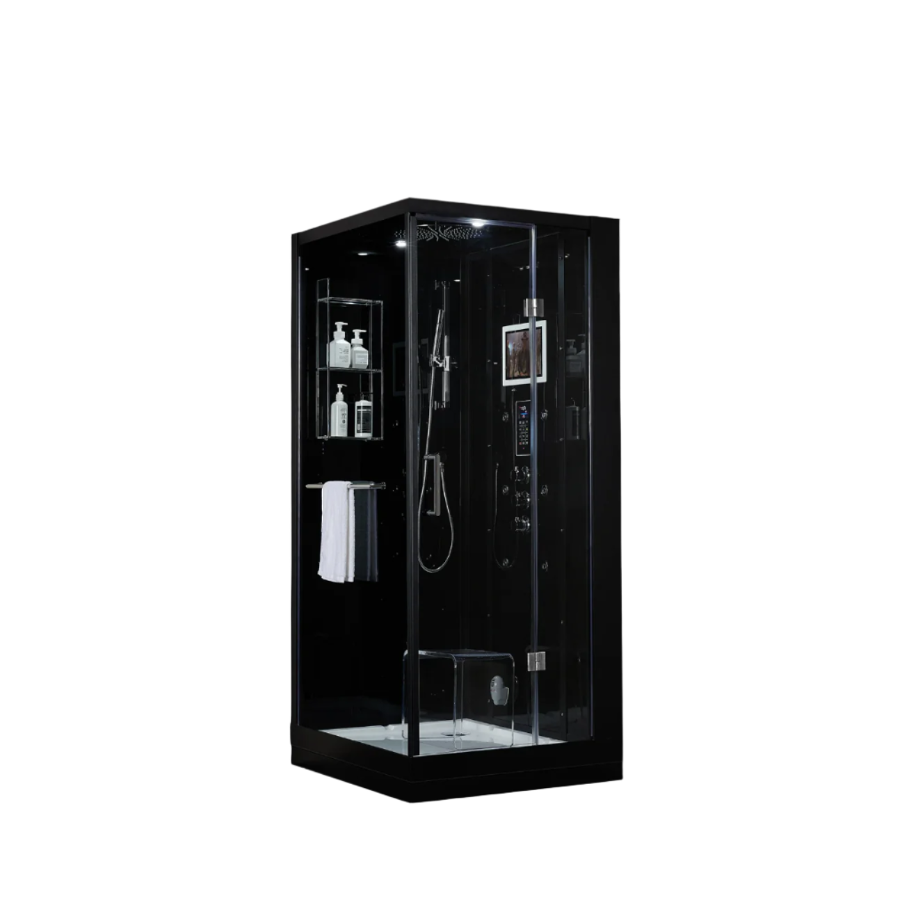 Platinum Black Arezzo Steam Shower