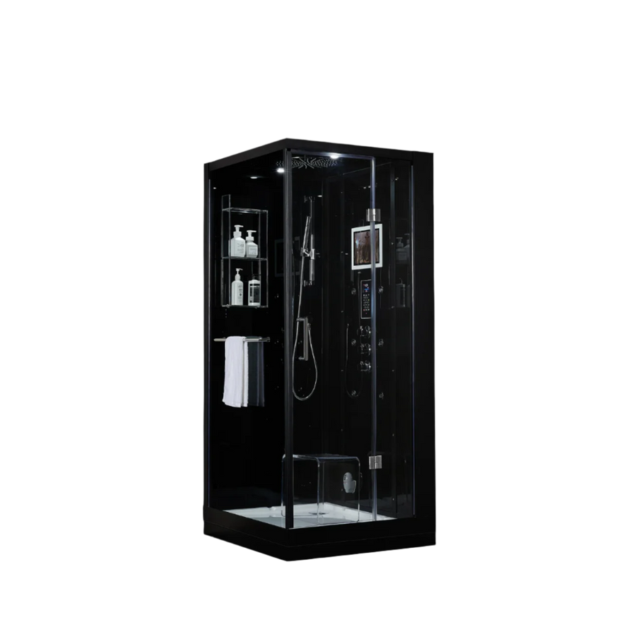Platinum Black Arezzo Steam Shower