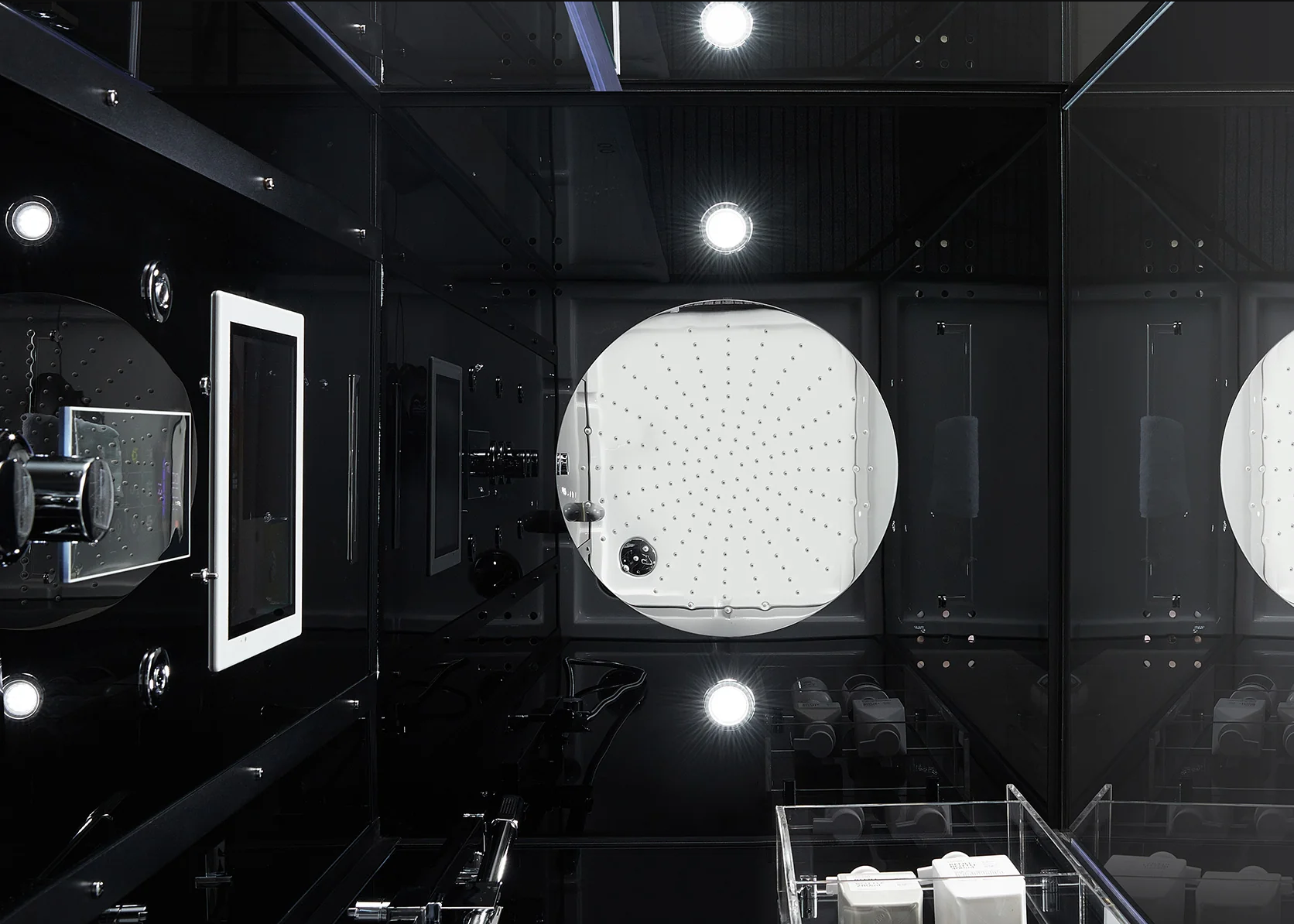 Platinum Black Arezzo Steam Shower