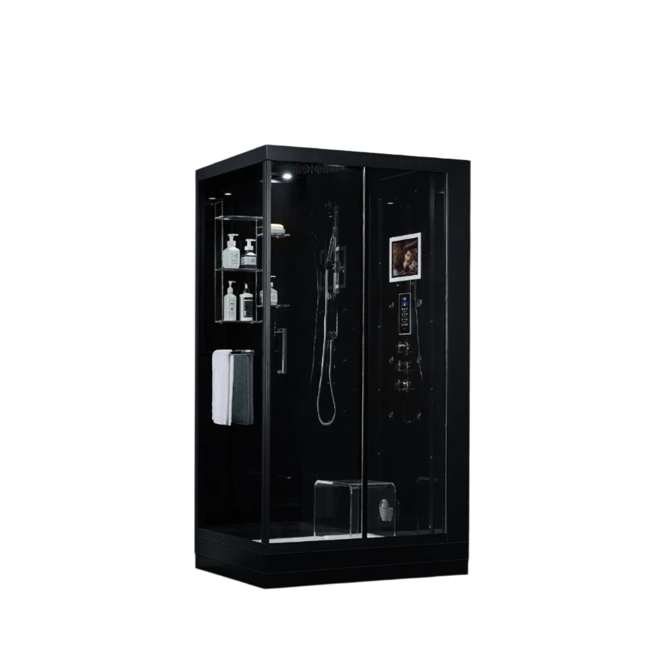 Platinum Black Lucca Steam Shower